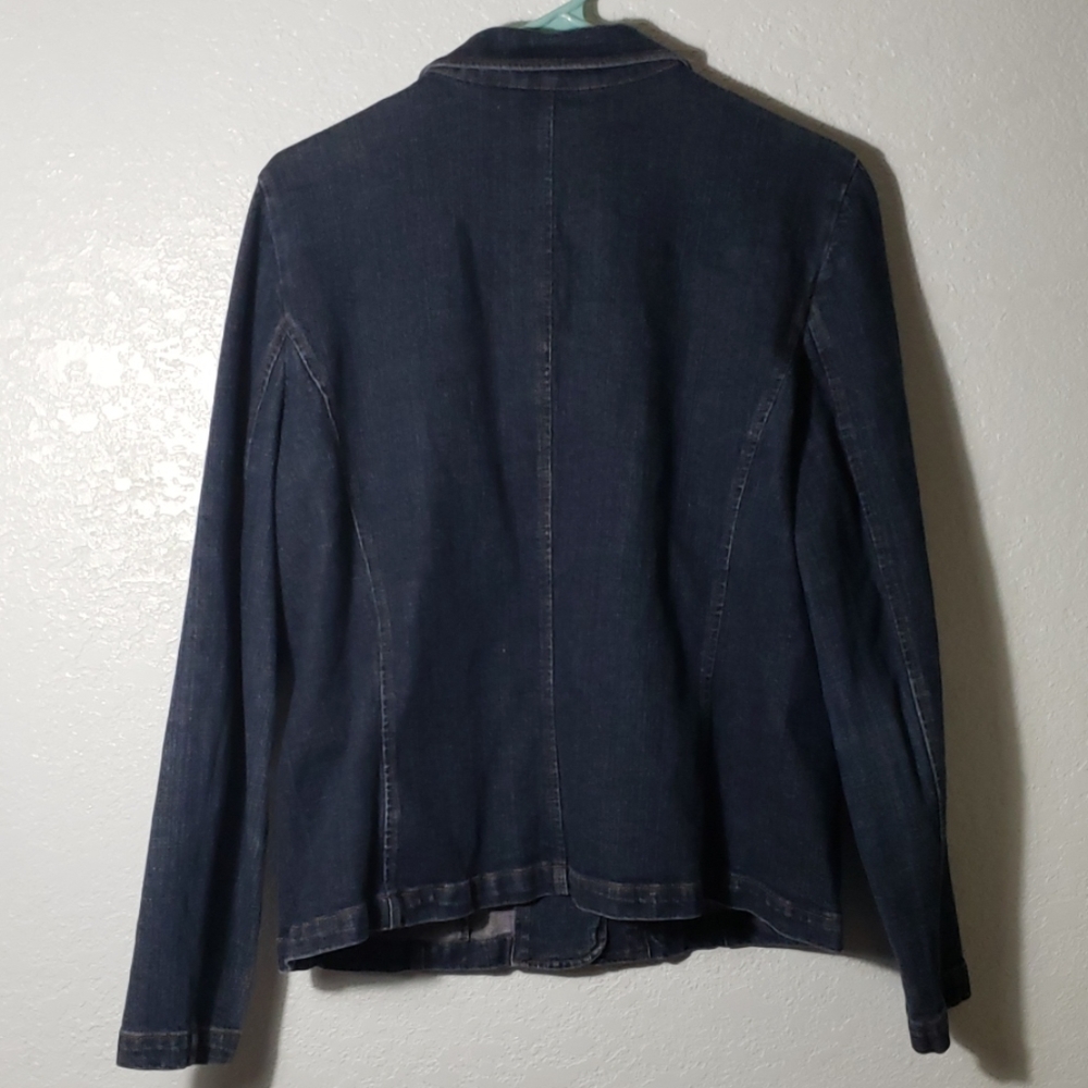 Bob Mackie Large Denim Blazer - Picture 3 of 7